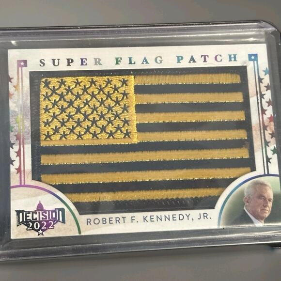 Decisions 2023 Robert F. Kennedy Jr. Super Flag Patch 1/5 Hand NUMBERED BOOKEND - Picture 1 of 2